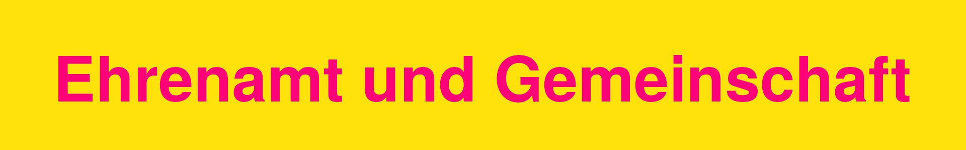 Ehrenamt und Gemeinschaft